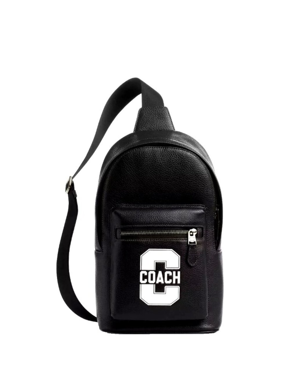 NWT Coach CAJ60 Unisex West Pack Leather Crossbody Bag With Varsity Motif Purse